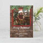 Pays Noël Carte photo de bois d'épi et de pin (Debout devant)