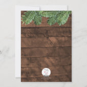 Pays Noël Carte photo de bois d'épi et de pin (Dos)