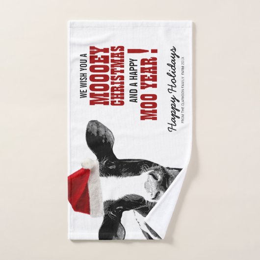 Pays Noël Père Noël Vacances Vaches  (Serviette à main)