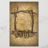 pays occidental cowboy twigs cadre papeterie (Devant)