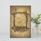 pays occidental cowboy twigs cadre papeterie (Debout devant)