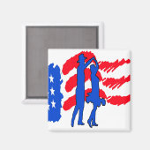 PAYS OCCIDENTAL DANSER CADEAU MAGNET (Recto/Verso)