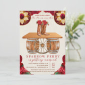 Pays Occidental Rustique Invitation d'anniversaire (Debout devant)