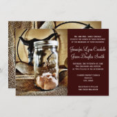 Pays Ouest Mason Jar Invitations de mariage (Devant / Derrière)