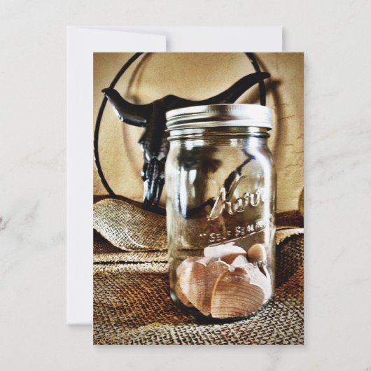 Pays Ouest Mason Jar Invitations de mariage (Dos)