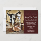 Pays Ouest Mason Jar Invitations de mariage (Devant)