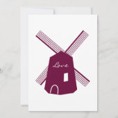 Pays Pays Moulin à vin Purple Mariage Invitations (Dos)