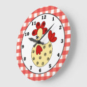 Pays Poulets cuisine horloge murale (Angle)