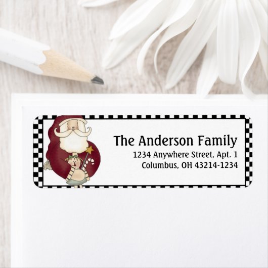 Pays/Prim Noël Père Noël Étiquettes de adresse (En situation)