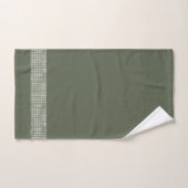 Pays primitif Olive Green Diamond Check Bordure (Serviette à main)