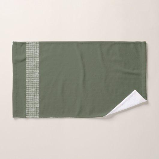 Pays primitif Olive Green Diamond Check Bordure (Serviette à main)