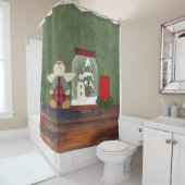 Pays rideau de douche de Noël (En situation)