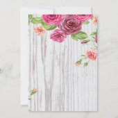 Pays Rose Roses Baby shower bois Invitation (Dos)