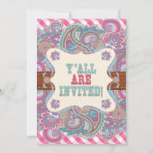Pays, Rose, Western Baby Shower Invitations (Dos)