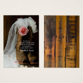 Pays Rose Western Mariage Charity Carte Faveur  (Devant & derrière)