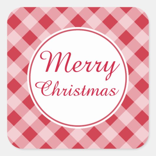 Pays Rouge Joyeux Noël Cadeau Balise Stickers (Devant)