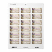 pays rousse lilas étiquette de adresse (Feuille entière)