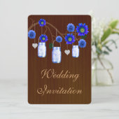 Pays Russe Bleu Mason Faire-part de mariage jarres (Debout devant)