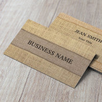 Pays Russe Cartes de visite Burlap