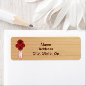 Pays Russe Rouge Mason Jar Étiquette de adresse (En situation)