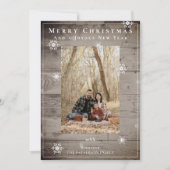 Pays Russe Snowflakes Carte photo de vacances (Devant)