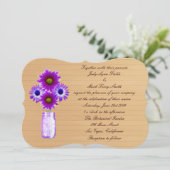 Pays Russe Violet Mason Jar Faire-part de mariage (Debout devant)