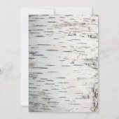 Pays Rustic Birch Tree Bark Mariage Invitations (Dos)