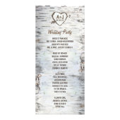Pays Rustic Birch Tree Bark Programmes de mariage (Dos)