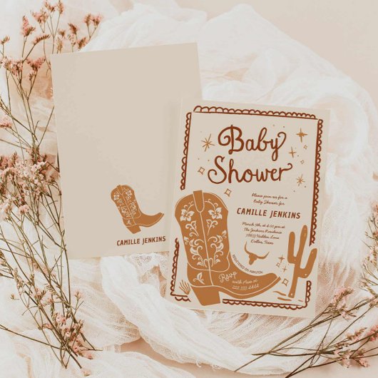 Pays Rustic Boy Baby shower Invitation
