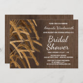 Pays Rustic Hay Blé Bridal Douche Invitations (Devant / Derrière)