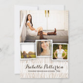 Pays Rustic Woodgrain Graduation Invitation (Devant)