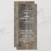 pays rustique boisé grange programmes de mariage (Devant / Derrière)