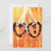 Pays rustique Coeurs Occidentaux Invitations de ma (Dos)