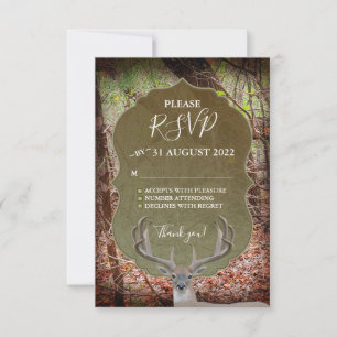 Pays rustique Deer Hunter Wedding RSVP