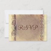 Pays Rustique Détresse Vintage Mariage RSVP (Dos)