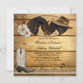 Pays rustique Faire-part de mariage des chevaux de (Devant)