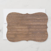 Pays rustique Faire-part de mariage en fût de bois (Dos)