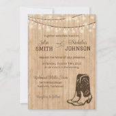 Pays rustique Faire-part de mariage Ouest (Devant)