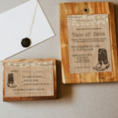 Pays rustique Faire-part de mariage Ouest