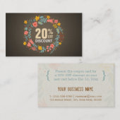 Pays Rustique Floral Wreath Coupon rabais (Devant / Derrière)