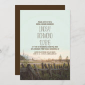 pays rustique invitation à la douche nuptiale (Devant / Derrière)