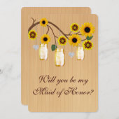 Pays Rustique Jaune Mason Jaune Jar Carte D'Honneu (Devant / Derrière)