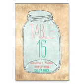 Pays rustique maçonnerie numéro de table de bocal (Dos)