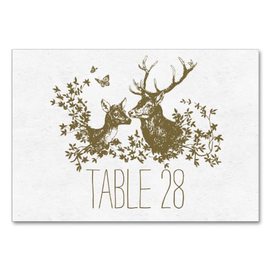 Pays rustique mariage carte numéro de table avec c (Devant)