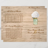 Pays Rustique Mason Jar Hydrangea Programme (Devant / Derrière)