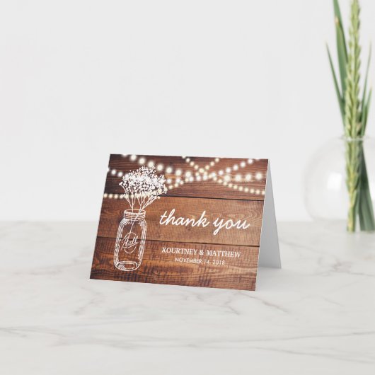 PAYS RUSTIQUE MASON JAR MERCI (Devant)
