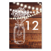 PAYS RUSTIQUE MASON JAR NUMÉRO DE TABLE (Par défaut)