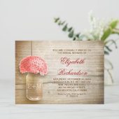 pays rustique mason jar nuptiale invitation (Debout devant)