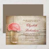 pays rustique mason jar nuptiale invitation (Devant / Derrière)