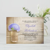 pays rustique mason jar nuptiale invitation (Debout devant)
